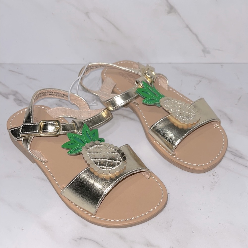 NEW Harper canyon pineapple Gold Pineapple Kids Sandals girls